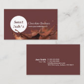 Modernes Schokoladen-Spritzen-Kuchen-Geschäft Visitenkarte (Vorne/Hinten)