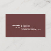 Modernes Schokoladen-Spritzen-Kuchen-Geschäft Visitenkarte (Rückseite)