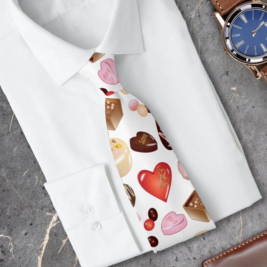 Modernes Schokoladenherz Krawatte