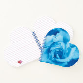 Modernes, schönes Design der blauen Rose Notizblock (Innenseite)