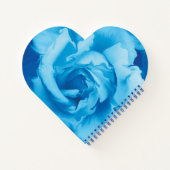 Modernes, schönes Design der blauen Rose Notizblock (Rückseite)