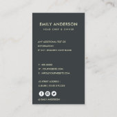 MODERNES, SCHÖNES ROTES ORANGE BAKERY KOCH FOTO VISITENKARTE (Rückseite)