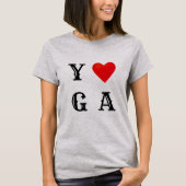 Modernes schönes Yoga Herz T-Shirt (Vorderseite)