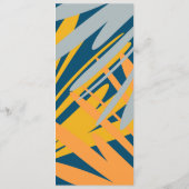 Modernes Schönheitsmenü für tropisches Muster Menükarte (Rückseite)