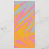 Modernes Schönheitspflege tropisches Muster rosa M Menükarte (Rückseite)