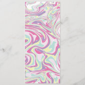 Modernes Schönheitspflegemenü mit flüssigem Muster Menükarte (Rückseite)