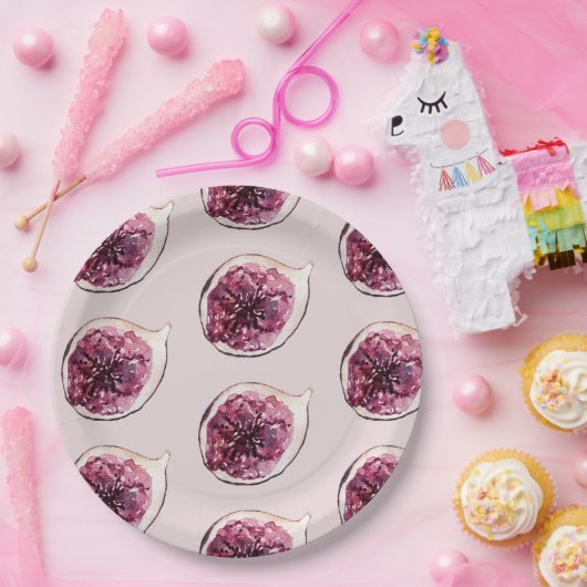 Modernes Schönheitspflegemuster Lila Figuren Muste Pappteller (Party)