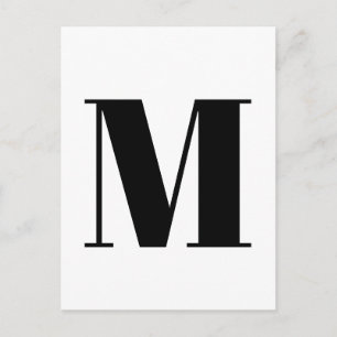 Modernes Schreiben   Minimalistische Alphabet-Init Postkarte