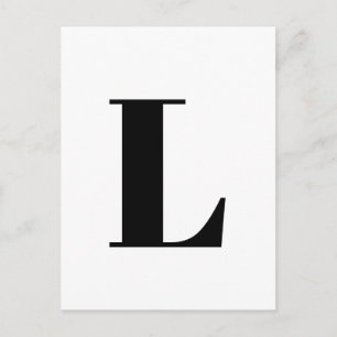 Modernes Schreiben   Minimalistische Alphabet-Init Postkarte