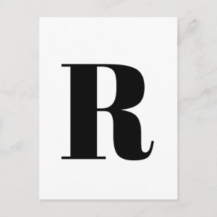 Modernes Schreiben   Minimalistische Alphabet-Init Postkarte