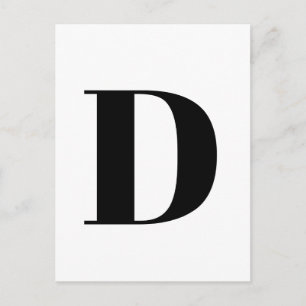 Modernes Schreiben Minimalistische Alphabet-Init Postkarte