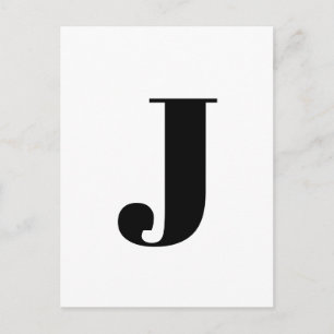 Modernes Schreiben Minimalistische Alphabet-Init Postkarte