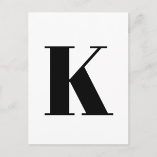 Modernes Schreiben   Minimalistische Alphabet-Init Postkarte