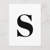 Modernes Schreiben | Minimalistische Alphabet-Init Postkarte (Vorderseite)