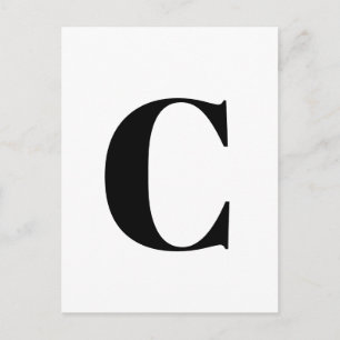 Modernes Schreiben Minimalistische Alphabet-Init Postkarte