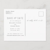 Modernes Schreiben Save the Date Postkarte (Rückseite)