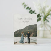 Modernes Schreiben Save the Date Postkarte (Stehend Vorderseite)