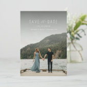 Modernes Schreiben Save the Date Weiß (Stehend Vorderseite)