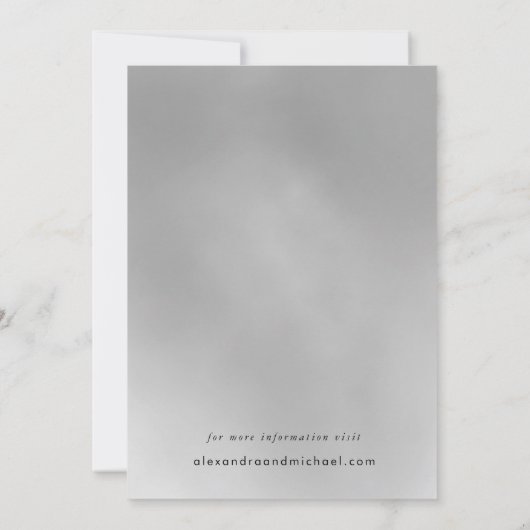 Modernes Schreiben Save the Date Weiß (Rückseite)