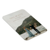 Modernes Schreiben Speichern Sie das Datum Magnet  (Rechte Seite)