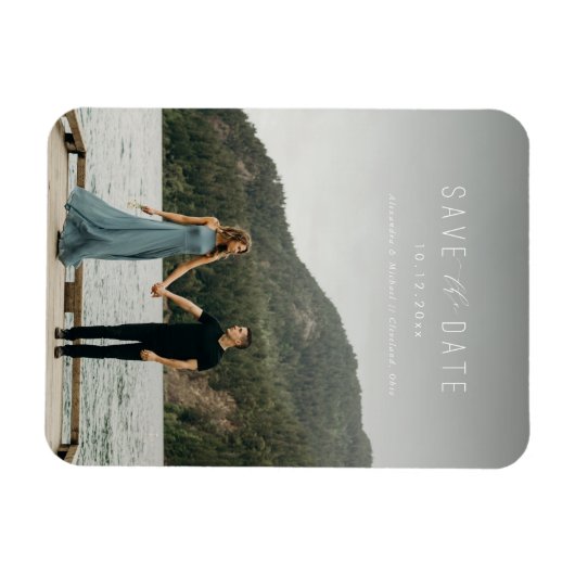 Modernes Schreiben speichern Sie das Datumsfenster Magnet (Horizontal)