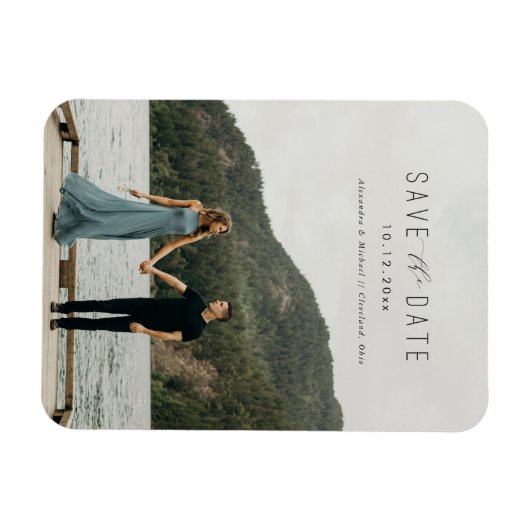 Modernes Schreiben speichert das Datumsfenster Magnet (Horizontal)