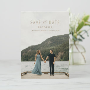 Modernes Schreiben Taupe Save The Date
