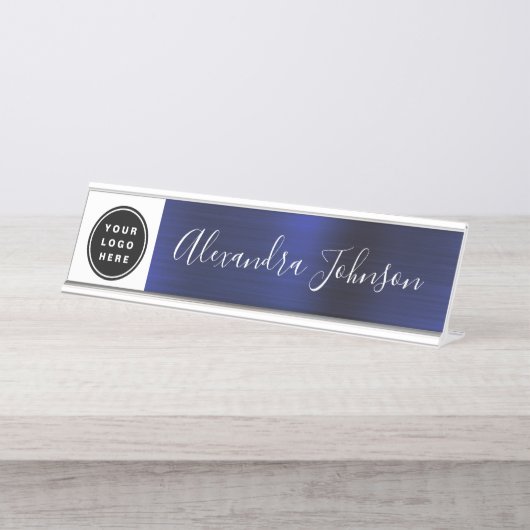 Modernes Schreibgerät für die Bezeichnung eines Bl Schreibtischnamensplakette (Vorderseite )