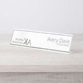 Modernes Schreibtisch "Namplate" für Minimalistisc Schreibtischnamensplakette (Vorderseite )