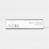 Modernes Schreibtisch "Namplate" für Minimalistisc Schreibtischnamensplakette (Vorderseite )