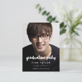 Modernes Schriftart Abschluss Foto Postkarte (Stehend Vorderseite)