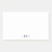 Modernes Schriftart Monogram Office Post-it Klebezettel (Vorderseite)