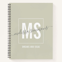 Modernes Schriftnamenmonogramm Notizblock