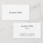 Modernes Schriftzeichen-Design Beruflich einfach Visitenkarte (Vorne/Hinten)