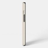 Modernes Schriftzeichen mit Monogramm, Beige iPhone Hülle (Linke Seite)