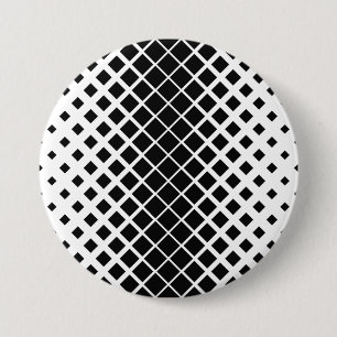 Modernes, schwarz auflösendes Quadrat-Blockmuster Button