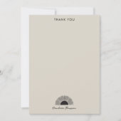 Modernes Schwarz & Beige Sunset Abstrakt Art Muste Dankeskarte (Vorderseite)