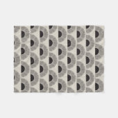 Modernes Schwarz & Beige Sunset Abstrakt Art Muste Fleecedecke (Vorderseite (Horizontal))