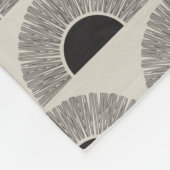 Modernes Schwarz & Beige Sunset Abstrakt Art Muste Fleecedecke (Ecke)