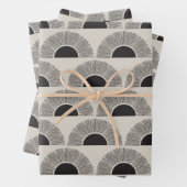 Modernes Schwarz & Beige Sunset Abstrakt Art Muste Geschenkpapier Set (Beispiel)