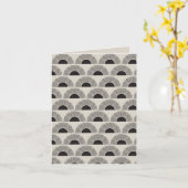 Modernes Schwarz & Beige Sunset Abstrakt Art Muste Karte (Gelbe Blume)
