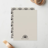 Modernes Schwarz & Beige Sunset Abstrakt Art Muste Mitteilungskarte (Vorderseite/Rückseite Beispiel)