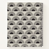 Modernes Schwarz & Beige Sunset Abstrakt Art Muste Notizblock (Rückseite)