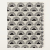 Modernes Schwarz & Beige Sunset Abstrakt Art Muste Planer (Rückseite)