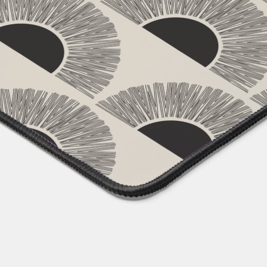 Modernes Schwarz & Beige Sunset Abstrakt Art Muste Schreibtischunterlage (Ecke)