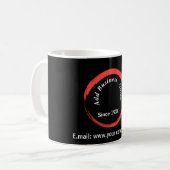 Modernes Schwarz Beruflich Kaffeetasse (Vorderseite Links)