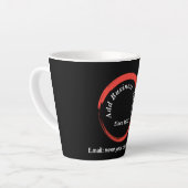 Modernes Schwarz Beruflich Milchtasse (Linke Ecke)