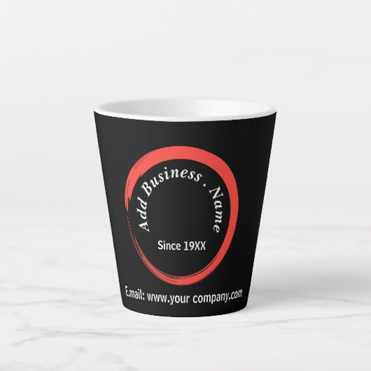 Modernes Schwarz Beruflich Milchtasse (Vorderseite)