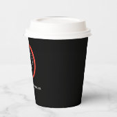 Modernes Schwarz Beruflich Pappbecher (Links)