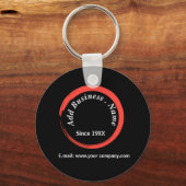 Modernes Schwarz Beruflich Schlüsselanhänger (Vorderseite)